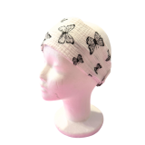 Musselinstirnband mit Schmetterlingen Gr.2 Musselinstirnband mit Schmetterlingen Gr.2