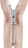 Reißverschluss creme - silber 14cm - nicht teilbar Reißverschluss creme - silber 14cm - nicht teilbar