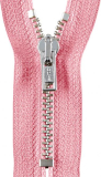 Reißverschluss rosa - silber 14cm - nicht teilbar Reißverschluss rosa - silber 14cm - nicht teilbar