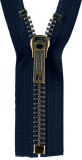 Reißverschluss marine - gold 16cm - nicht teilbar