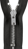 Reißverschluss anthrazit - silber 18cm - nicht teilbar