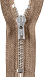Reißverschluss beige - silber 18cm - nicht teilbar Reißverschluss beige - silber 18cm - nicht teilbar