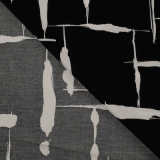 Viskose Chally -schwarz/weiß - Streifen