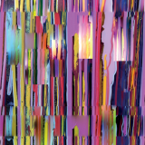 Baumwoll Voile mit Acrylstrichen