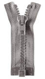 Reißverschluss grau 50cm - teilbar