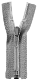 Reißverschluss grau 50cm - teilbar