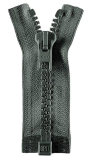 Reißverschluss dunkelgrau 55cm - teilbar