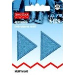 Applikation Dreiecke, klein, jeans hell