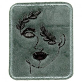 Veno - Applikation Mint - abstraktes Gesicht Veno - Applikation Mint - abstraktes Gesicht