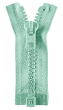 Reißverschluss gletscherblau 60cm - teilbar Reißverschluss gletscherblau 60cm - teilbar