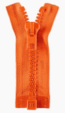 Reißverschluss orange 65cm - teilbar