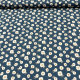 Jersey - Senna blau - skandinavische Blüten