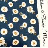 Jersey - Senna blau - skandinavische Blüten