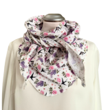 Musselintuch weiß mit Schwalben Musselintuch weiß mit Schwalben