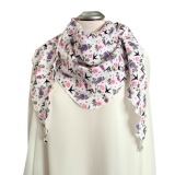 Musselintuch weiß mit Schwalben Musselintuch weiß mit Schwalben