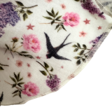 Musselintuch weiß mit Schwalben Musselintuch weiß mit Schwalben