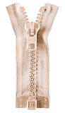 Reißverschluss creme 80cm - teilbar