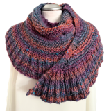 Stricktuch - halbrundes Tuch aus der Azteca Tweed Stricktuch - halbrundes Tuch aus der Azteca Tweed
