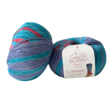 Laines du Nord- Summer Sock (Fb.105-blau/rot/grün)