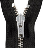 Reißverschluss schwarz - silber 12cm - nicht teilbar