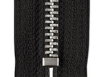 Reißverschluss schwarz - silber 12cm - nicht teilbar