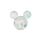 Polyesterknopf 20mm Öse Maus weiß