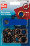 Ösen und Scheiben, 14,0mm, altmessing (541364) Ösen und Scheiben, 14,0mm, altmessing (541364)