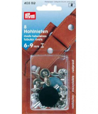 Hohlnieten, 9mm, silberfarbig, 8 Stück (403152) Hohlnieten, 9mm, silberfarbig, 8 Stück (403152)