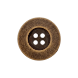 Metallknopf 20mm 4 Loch altmessing Metallknopf 20mm 4 Loch altmessing