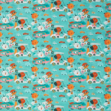 Henry - Baumwolle - Tiere und Fahrzeuge - aqua Henry - Baumwolle - Tiere und Fahrzeuge - aqua