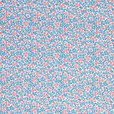 Kim Baumwolle weiß mit Blumen in blau/rot