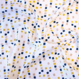 Baumwolljersey Druck - maritime Cubes weiß