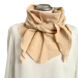 Musselintuch creme mit Schwalben Musselintuch creme mit Schwalben