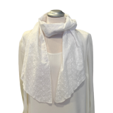 Schaltuch mit Lochstickerei weiße Blumen