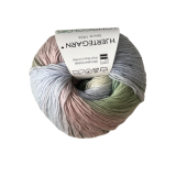 Hjertegarn - Sockenwolle Longcolors (FB.607-hellblau/grün/hellgelb/altrosa)