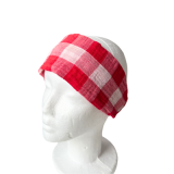 Musselinstirnband Karo rot Musselinstirnband Karo rot