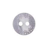 Polyesterknopf 11mm 2 Loch lila Punkte Polyesterknopf 11mm 2 Loch lila Punkte