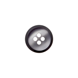 Polyesterknopf 15mm 4 Loch hellgrau