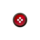 Polyesterknopf 18mm 4 Loch rot