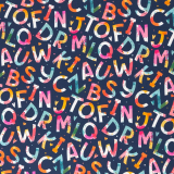 Kim Baumwolle Buchstaben Dunkelblau