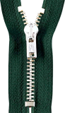 Reißverschluss dunkelgrün (fb.461) - silber 12cm - nicht teilbar Reißverschluss dunkelgrün (fb.461) - silber 12cm - nicht teilbar