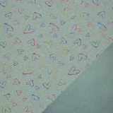 Alpenfleece Farsund - Herzen - melange mint