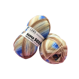 SUPER SOXX 4-FACH/4-PLY - blau/braun/beige (Fb. 0506)