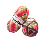 SUPER SOXX 4-FACH/4-PLY - pink/grün/lila (Fb. 0509)