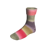 SUPER SOXX 4-FACH/4-PLY - pink/grün/lila (Fb. 0509)