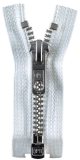 Reißverschluss weiß (fb.09) - silber 40cm - teilbar
