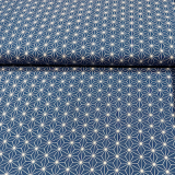 Baumwollstoff Kopenhagen - abstrakte Formen - jeans-weiß