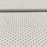 Baumwollstoff Kopenhagen - abstrakte Formen - weiß-anthrazit