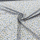 Baumwollstoff Renforcé Mille Fleurs - Blüten - blau/weiß/grün Baumwollstoff Renforcé Mille Fleurs - Blüten - blau/weiß/grün