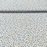 Baumwollstoff Renforcé Mille Fleurs - Blüten - blau/weiß/grün Baumwollstoff Renforcé Mille Fleurs - Blüten - blau/weiß/grün